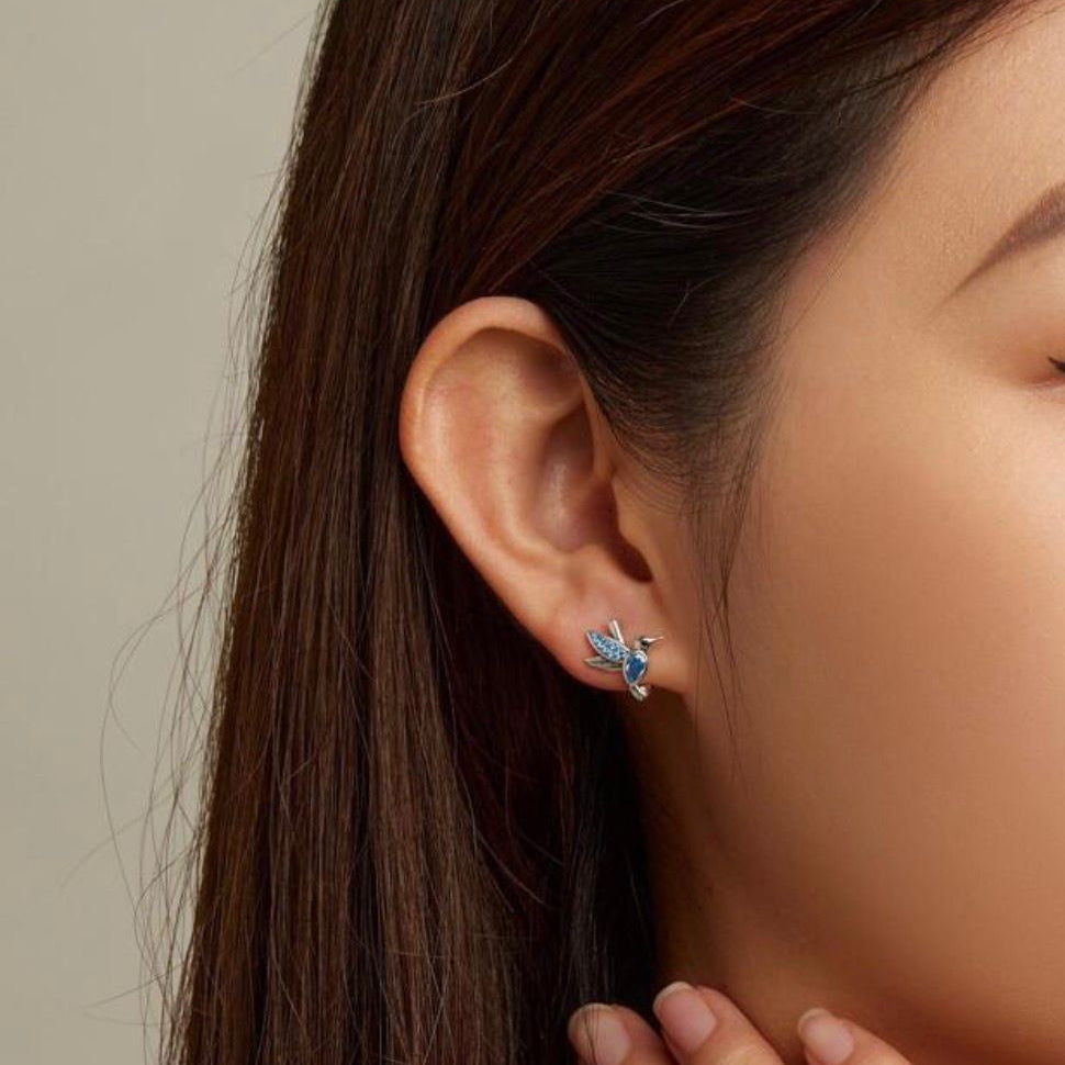 Aretes de colibrí
