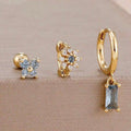 Set de aretes con circones