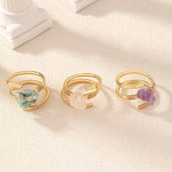Anillos con piedras naturales