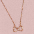 Collar en oro rosa de hueso