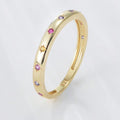 Anillo con circones en colores